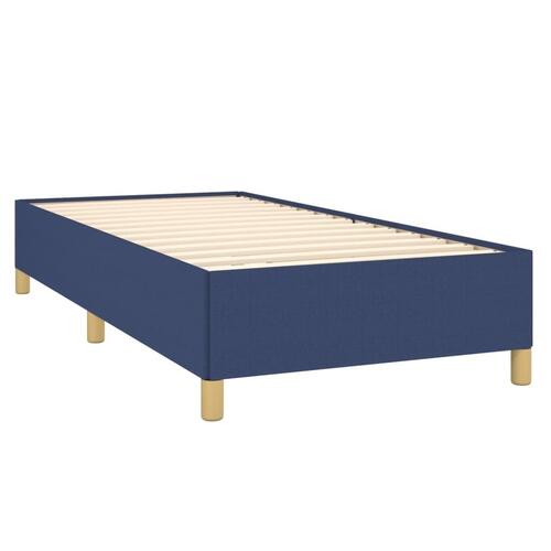 Sengeramme 90x200 cm stof blå