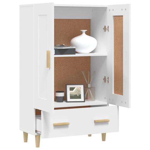 Skab 70x31x115 cm konstrueret træ hvid