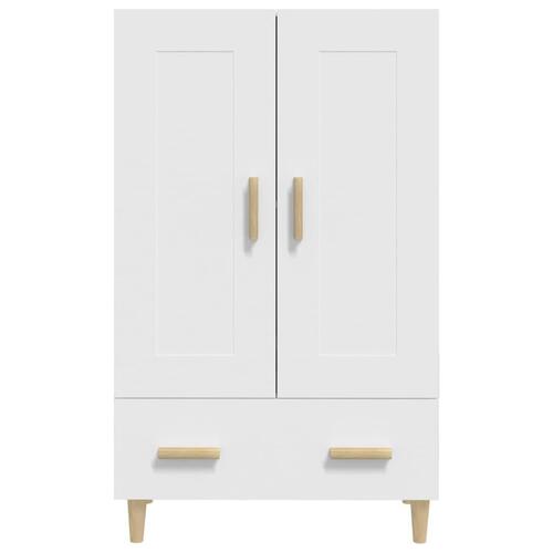 Skab 70x31x115 cm konstrueret træ hvid