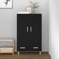 Skab 70x31x115 cm konstrueret træ sort