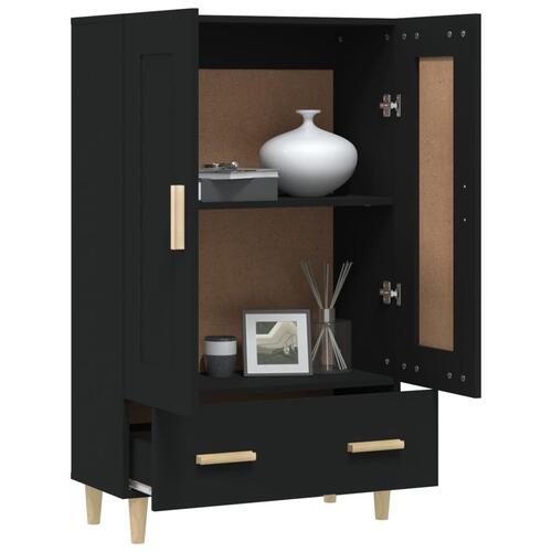 Skab 70x31x115 cm konstrueret træ sort