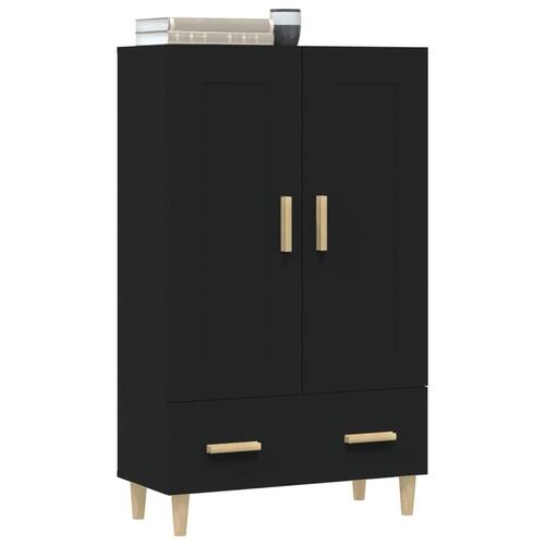 Skab 70x31x115 cm konstrueret træ sort
