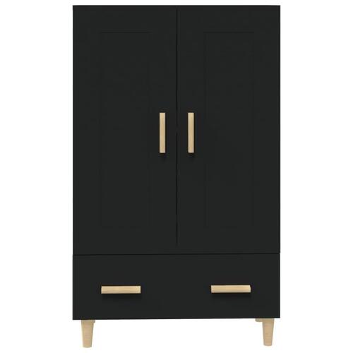Skab 70x31x115 cm konstrueret træ sort