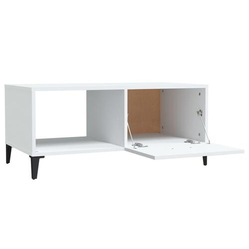 Sofabord 90x50x40 cm konstrueret træ hvid