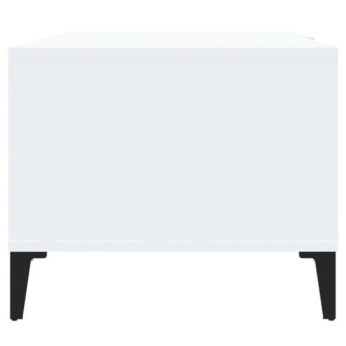 Sofabord 90x50x40 cm konstrueret træ hvid