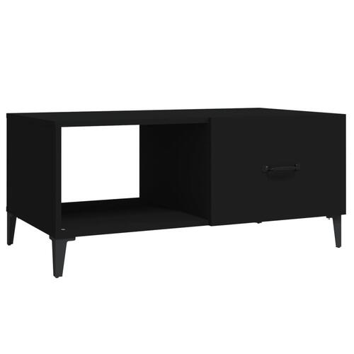 Sofabord 90x50x40 cm konstrueret træ sort