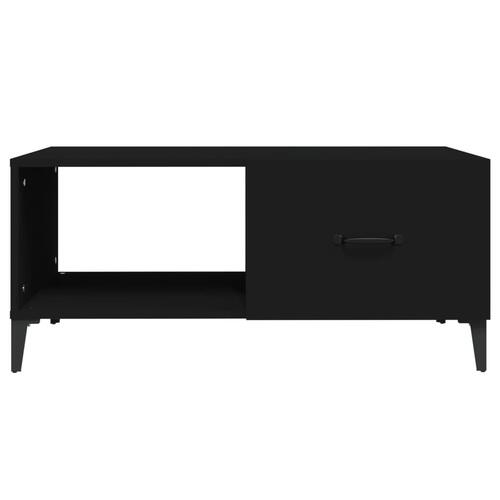 Sofabord 90x50x40 cm konstrueret træ sort
