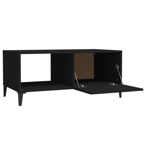 Sofabord 90x50x40 cm konstrueret træ sort