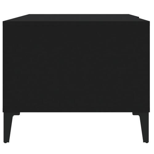 Sofabord 90x50x40 cm konstrueret træ sort