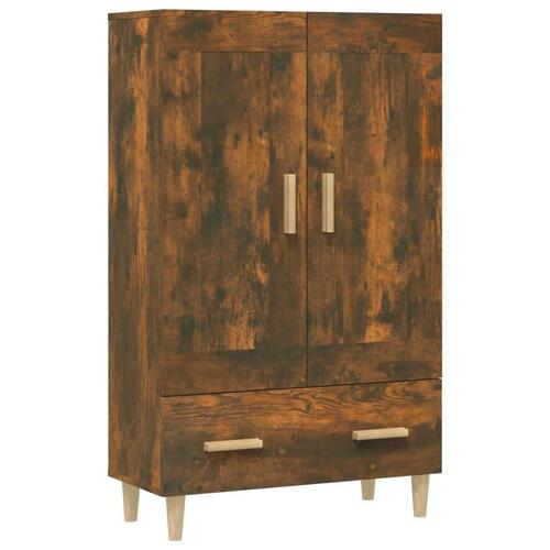 Skab 70x31x115 cm konstrueret træ røget egetræsfarve
