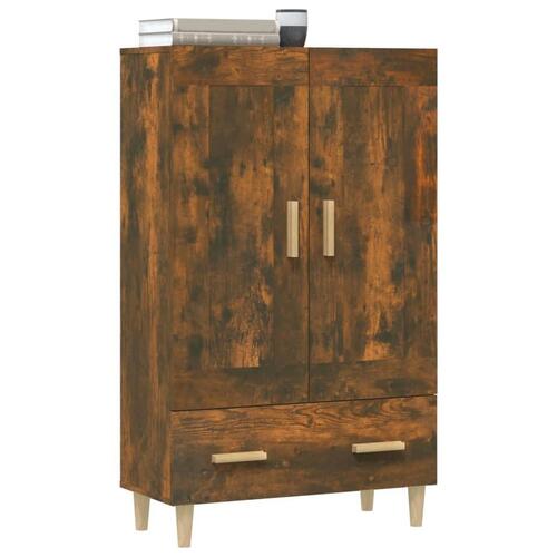 Skab 70x31x115 cm konstrueret træ røget egetræsfarve