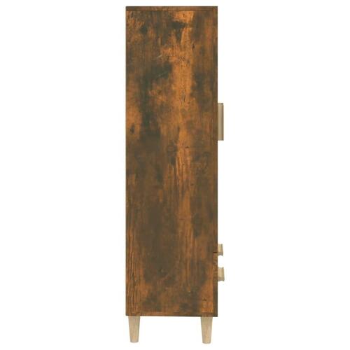 Skab 70x31x115 cm konstrueret træ røget egetræsfarve