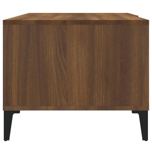 Sofabord 90x50x40 cm konstrueret træ brun egetræsfarve