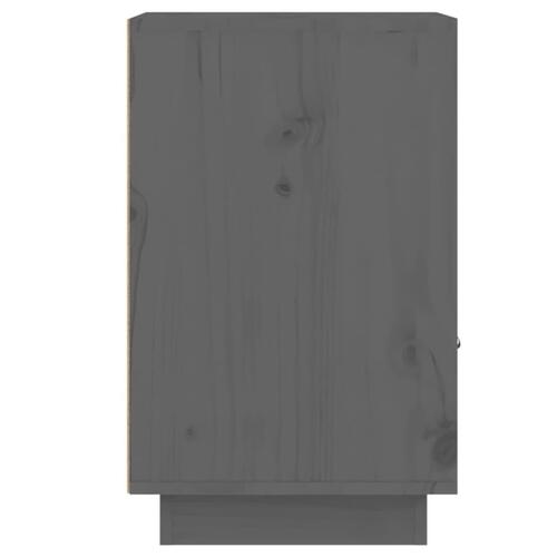 Sengeborde 2 stk. 40x34x55 cm massivt fyrretræ grå