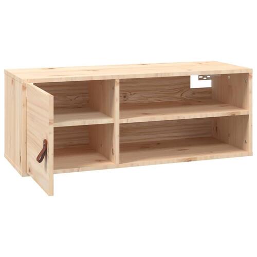 Vægskabe 2 stk. 80x30x30 cm massivt fyrretræ