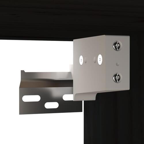 Vægskabe 2 stk. 80x30x30 cm massivt fyrretræ sort