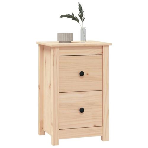 Sengeborde 2 stk. 40x35x61,5 cm massivt fyrretræ