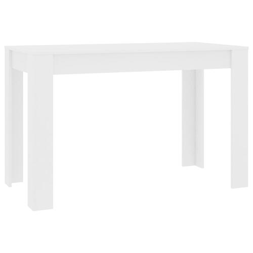 Spisebord 120 x 60 x 76 cm spånplade hvid