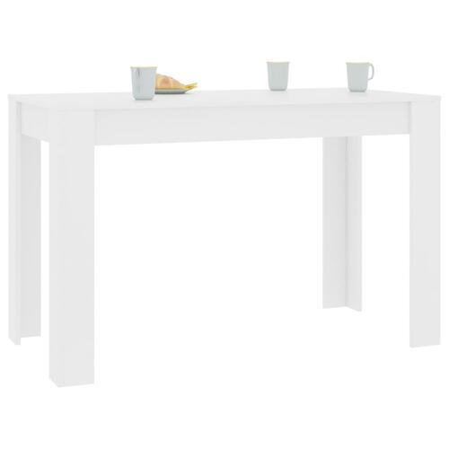 Spisebord 120 x 60 x 76 cm spånplade hvid