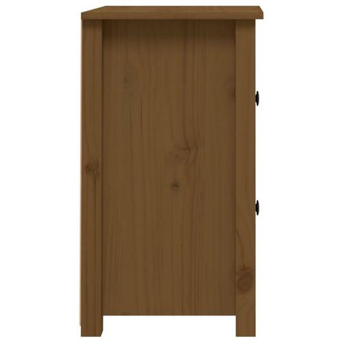 Sengeborde 2 stk. 40x35x61,5cm massivt fyrretræ gyldenbrun