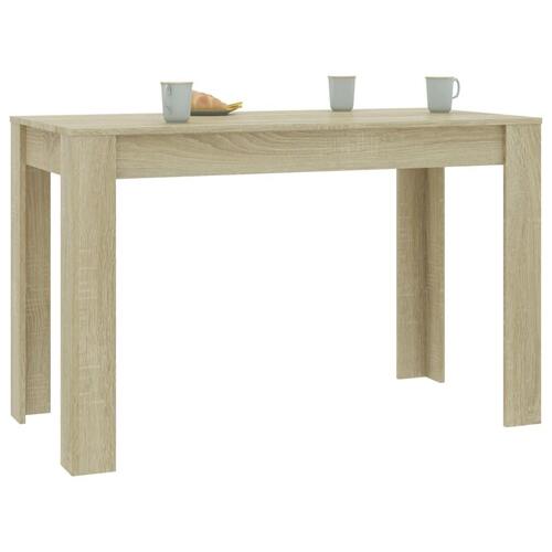 Spisebord 120x60x76 cm konstrueret træ sonoma-eg