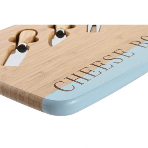 Ostebræt i bambus med osteknive - 33,5 × 24 × 2 cm (sæt med 3)