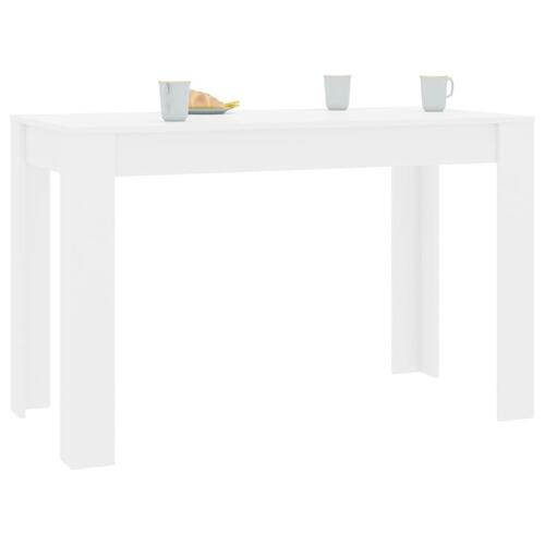 Spisebord 120 x 60 x 76 cm spånplade hvid højglans