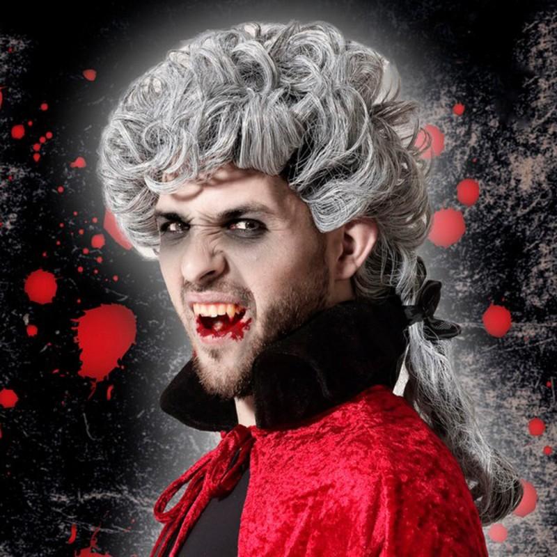 Paryk til halloween - grå vampyrlook