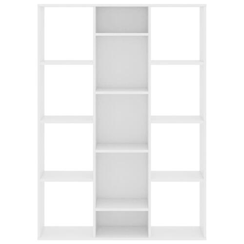 Rumdeler/bogreol 100x24x140 cm konstrueret træ hvid