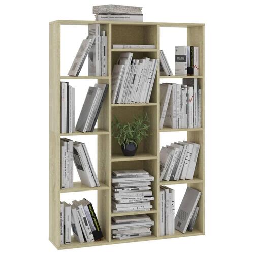 Rumdeler/bogreol 100x24x140 cm konstrueret træ sonoma-eg