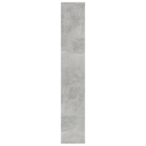 Rumdeler/bogreol 100x24x140 cm konstrueret træ betongrå