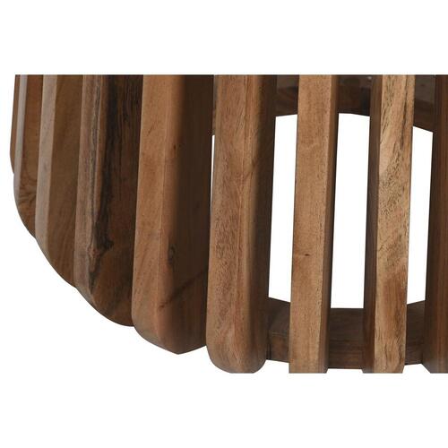 Sofabord Hvid Natur Marmor Mangotræ 47 x 47 x 58 cm