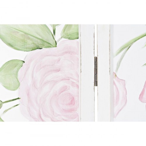 Sammenfoldelig rumdeler i trÃ¦/nylon - hvid/grÃ¸n/pink, 150 Ã 180 cm