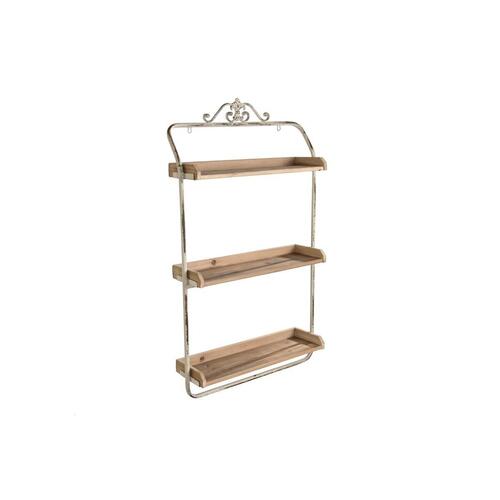 Hylder Hvid Natur Metal Gran 64 x 19 x 107 cm (1)