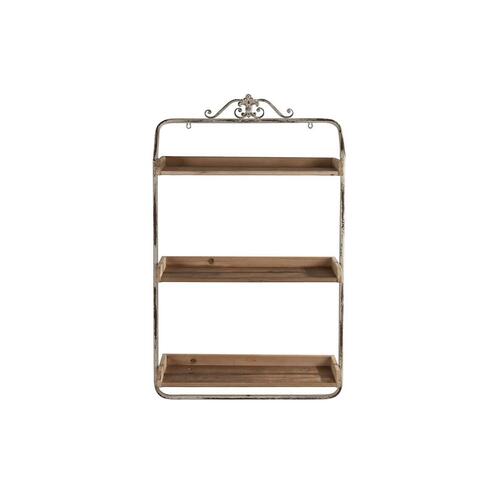 Hylder Hvid Natur Metal Gran 64 x 19 x 107 cm (1)