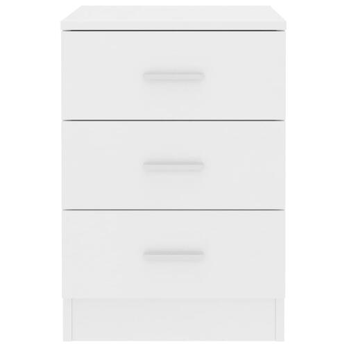 Sengeborde 2 stk. 38x35x56 cm konstrueret træ hvid