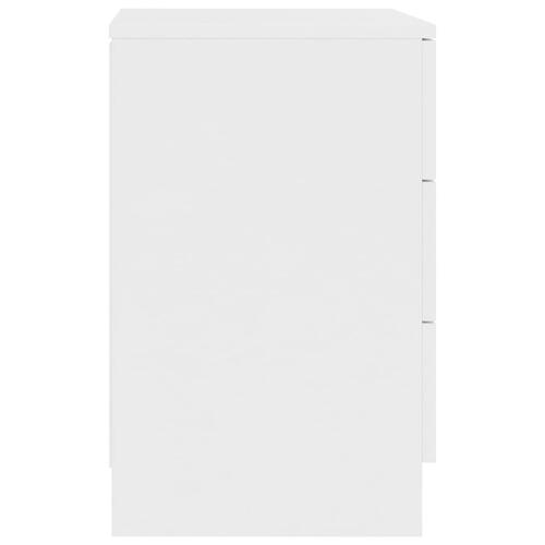 Sengeborde 2 stk. 38x35x56 cm konstrueret træ hvid