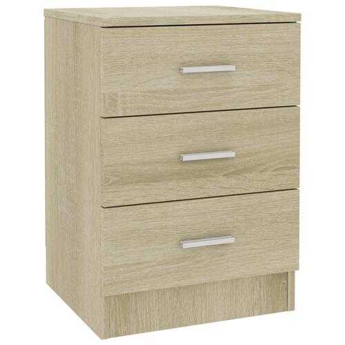 Sengeborde 2 stk. 38x35x56 cm konstrueret træ sonoma-eg