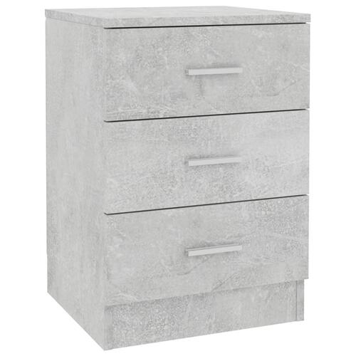 Sengebord 38x35x56 cm konstrueret træ betongrå