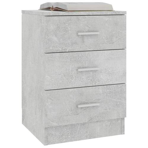 Sengebord 38x35x56 cm konstrueret træ betongrå