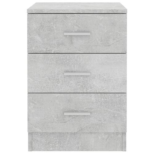 Sengebord 38x35x56 cm konstrueret træ betongrå