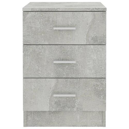 Sengeborde 2 stk. 38x35x56 cm konstrueret træ betongrå