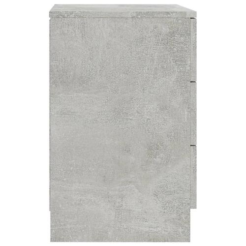 Sengeborde 2 stk. 38x35x56 cm konstrueret træ betongrå