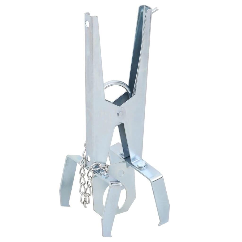 Muldvarpefælder 4 stk. galvaniseret stål sølvfarvet