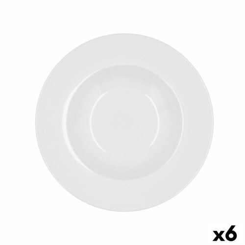 Dyb tallerken Bidasoa Glacial Keramik Hvid (23,5 cm) (Pack 6x)