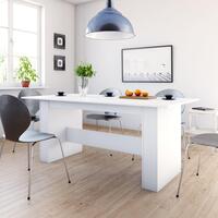 Spisebord 180 x 90 x 76 cm spånplade hvid