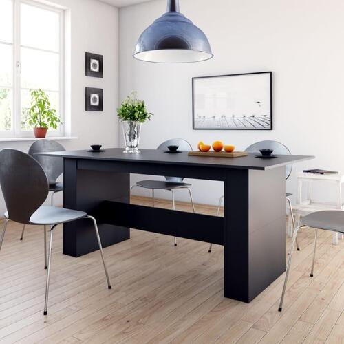 Spisebord 180 x 90 x 76 cm spånplade sort