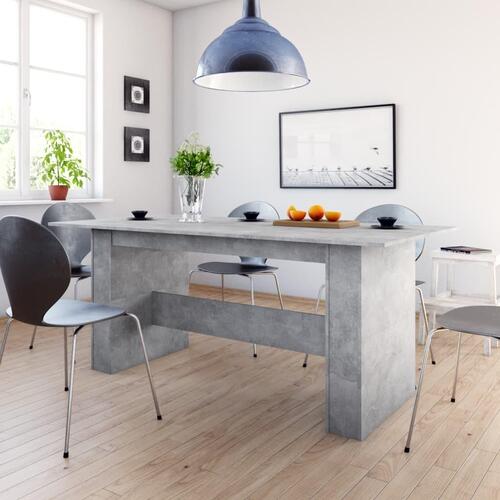 Spisebord 180 x 90 x 76 cm spånplade betongrå