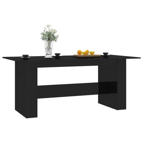Spisebord 180 x 90 x 76 cm spånplade sort højglans