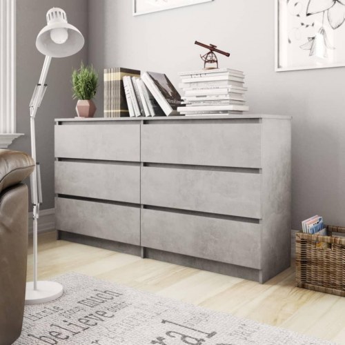 Skænk 140x35x76 cm konstrueret træ betongrå